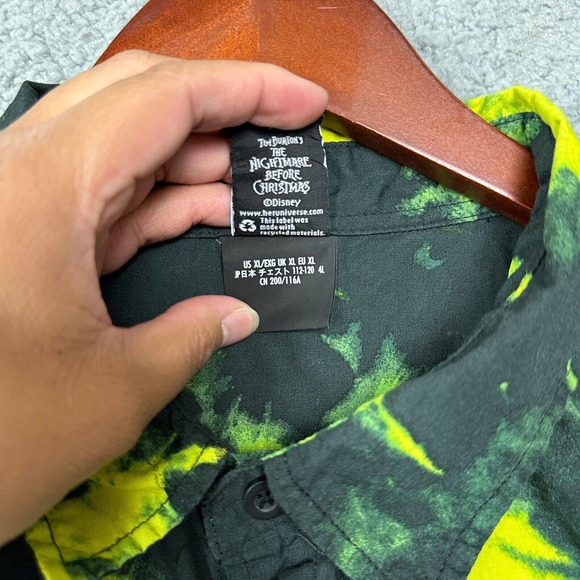 Disney Oogie Boogie Shirt Mens Extra Large Black Camp Nightmare Before Christmas - Picture 6 of 12